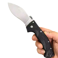 Couteau de poche pliant utilitaire en acier AUS-10A, style Kukri, avec verrouillage arrière, tactique, de collection, OEM