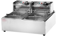 2025 Offre Spéciale Friteuse Électrique Commerciale Machine 6L + 6L Chips De Pommes De Terre Poulet Frit Machine Double Réservoir pour La Maison