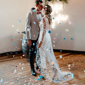 12550 # vraies photos manches longues fleurs dentelle dos nu robe de mariée <span class=keywords><strong>combinaison</strong></span> robe de mariée pour les femmes <span class=keywords><strong>avec</strong></span> balayage train - Product Image 2