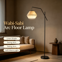 Lampadaire à bras articulé en fer, style moderne, réglable, haute luminosité, blanc chaud, pour villa, hôtel, salon