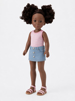 Poupée réaliste personnalisable de 18 pouces en vinyle, cheveux afro bouclés, peau foncée, avec tête et corps moulés, pour collectionneurs OEM de marques