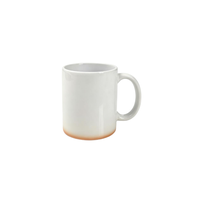Taza de Café de Cerámica Blanca para Sublimación de 11 oz, 330 ml, Base Degradada que Cambia de Color, con Logotipo Personalizado Impreso, Taza de Regalo Promocional