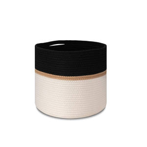 Haute productivité personnalisé petit rond tissé coton corde <span class=keywords><strong>Pot</strong></span> plante panier bureau décoratif panier pour plantes tissé <span class=keywords><strong>Pot</strong></span> de fleur - Product Image 3