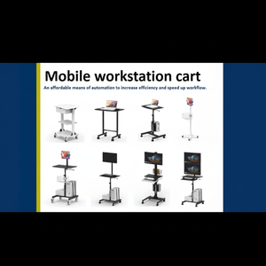 เวิร์กสเตชันคอมพิวเตอร์โรงพยาบาลที่ทนทานพร้อมที่จัดเก็บ - Product Image 1