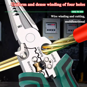 คีมปอกสายไฟสแตนเลสขนาด <span class=keywords><strong>8</strong></span> <span class=keywords><strong>นิ้ว</strong></span>, <span class=keywords><strong>ปากกา</strong></span>ทดสอบ, ไขควง และรอกพันสายไฟ - รับผลิตแบบ OEM และ ODM ตามความต้องการ - Product Image 6