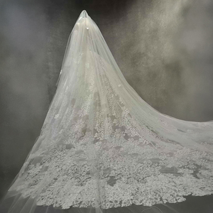 Vestido de Novia NT68 Moderno y Elegante, con Mangas Largas, Bordado de Encaje, Apliques Florales de Cristal, Largo hasta el Suelo, para Mujer - Product Image 3