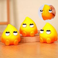 Jouets Squishy Tendance Douyin : Petit Pompier aux Yeux Saillants, Jouet Anti-Stress en PU à Rebond Lent, Créatif et Transfrontalier