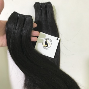 Extensiones de cabello humano de grado superior, cabello Natural y virgen, color negro - Product Image 4