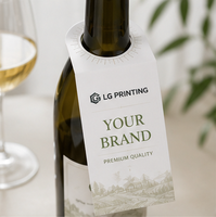 Étiquette suspendue pour bouteille, emballage personnalisé en boîte, boîte en papier pour bouteille de vin, emballage haut de gamme et promotion de la marque