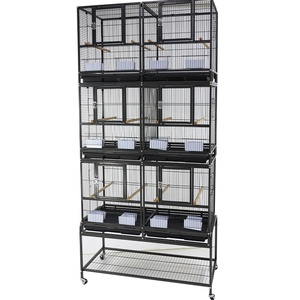 Transporteur écologique en métal de forme quadrate de grande <span class=keywords><strong>cage</strong></span> à oiseaux économique avec fermeture à bouton pour perroquets utilisation intérieure et extérieure - Product Image 1