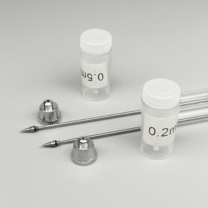 Kit aérographe double action à alimentation par gravité 0,2 mm 0,5 mm, portable, vitesse réglable, pour modélisme et travaux artistiques - Product Image 2