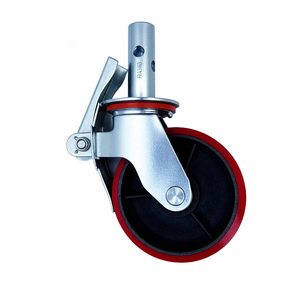 Hochwertige 700kg schwere 8-Zoll-<span class=keywords><strong>6</strong></span>-Zoll-Nylon-Gummigerüst Abschließbares Rad Polyurethan-Lenk rollen für Gerüste - Product Image 1