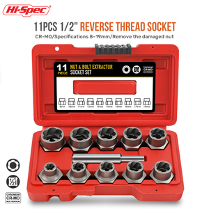 Juego de Llaves de Tubo de 11 Piezas de 8-19 mm, Cr-Mo, 1/2\", OEM ODM, Extractor de Tornillos y Pernos, Herramienta para Extraer Pernos Dañados - Product Image 6