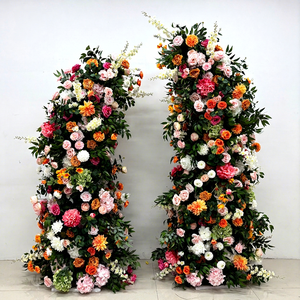 Arco Floral Decorativo para Bodas y Eventos, Diseño Nuevo y Elegante, Colorido, con Forma de Cuerno - Product Image 1