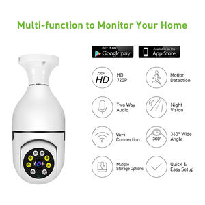 Cámara CCTV inteligente V380 HD, visión nocturna, CMOS, rotación de 360 grados, detección de movimiento, Voz bidireccional para uso doméstico en supermercados - Product Image 2