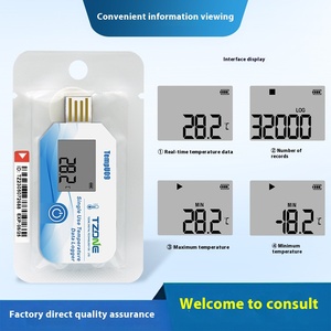 Registrador de datos de temperatura USB desechable personalizable <span class=keywords><strong>Tempu</strong></span> 09 para logística de cadena de frío hecho de material plástico - Product Image 2