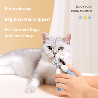 Kit de Toilettage pour Animaux 5 Pièces Premium Populaire avec Poignée Ergonomique Facile à Nettoyer : Coupe-Griffes, Peigne Anti-Puces, Peigne à Dents Fines, Brosse Démêlante pour Animaux