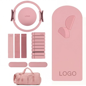 13-Piece Eco-friendly PVC Pilates Accessory Set Includes Yoga Ball <b>Ring</b> <b>Stretch</b> Band Five-Piece Resistance Band Fitness-Specifc - Product Image 2