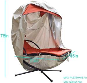 <span class=keywords><strong>Housse</strong></span> de <span class=keywords><strong>protection</strong></span> imperméable pour chaise longue suspendue d'extérieur et hamac autoportant de patio - Product Image 2