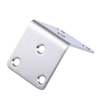 Connecteur d'angle en acier inoxydable brossé à trou positif, support d'angle encastré pour caisse en bois, connecteur en fer à 90 degrés