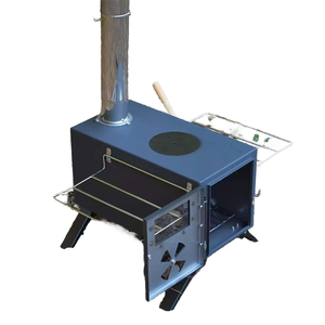 Poêle de camping Wildrex sans fumée, manuel, en acier, pour bois de chauffage, avec dispositif d'allumage, capacité 3-5 personnes - Product Image 1