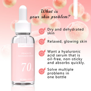 Sérum Visage Bio Naturel 70% Pêche et Niacinamide pour Femme Anti-Âge Éclaircissant Réduit les Taches Brunes Hydratant Anti-Âge - Product Image 3