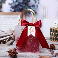 High-End transparente PVC gefrostete Tasche Anti statische Geschenk-und Hochzeits verpackung Handtasche für Geburtstags geschenke