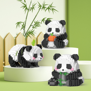 MOC serie creativa tesoro nacional Panda bloques de construcción modelo Animal DIY montaje micropartículas ladrillos niños regalo Juguetes - Product Image 3
