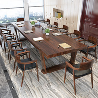 Bureau nordique en bois massif, design minimaliste pour réunions, tables de négociation, chaises, formation du personnel, tables de conférence