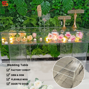 Wedding Luxury Furniture Clear Cake <strong>Coffee</strong> <strong>Table</strong> Acrylic Flower Wedding Event for Wedding Party Decoration - Product Image 2