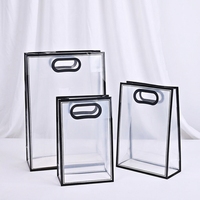Sac Souvenir en Plastique Transparent Vide avec Bordure Noire, Matériau PP, Emballage Moderne et Tendance pour Fêtes, Fournisseur CSMD Yiwu