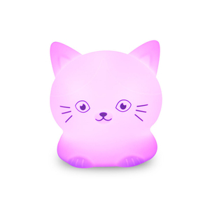 Regalo per bambini camera da letto per dormire simpatico gatto lampada da notte decorativa luce da tavolo a batteria piccola notte luce per bambini - Product Image 1