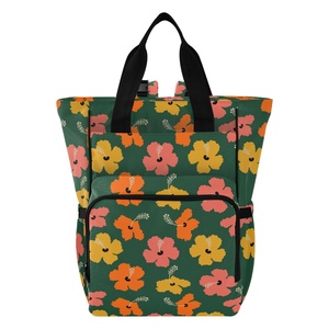 Bolsas de Pañales Impermeables con Diseño de Flores de Puakenikeni Hawaianas, Mochila Portátil para Bebés, Bolsas de Viaje para Mamás - Product Image 1