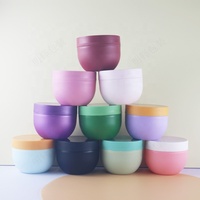 Pot de crème hydratant PP texturé poncé 220G 250G 300G Pot vide en forme de bol de courbe de couleur personnalisée