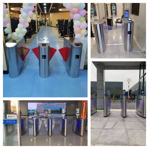 Tourniquet de barrière d'aileron de contrôle d'accès de gestion de foule de métro reconnaissance faciale intelligente tourniquet de barrière d'aileron d'acier inoxydable de 304 - Product Image 4