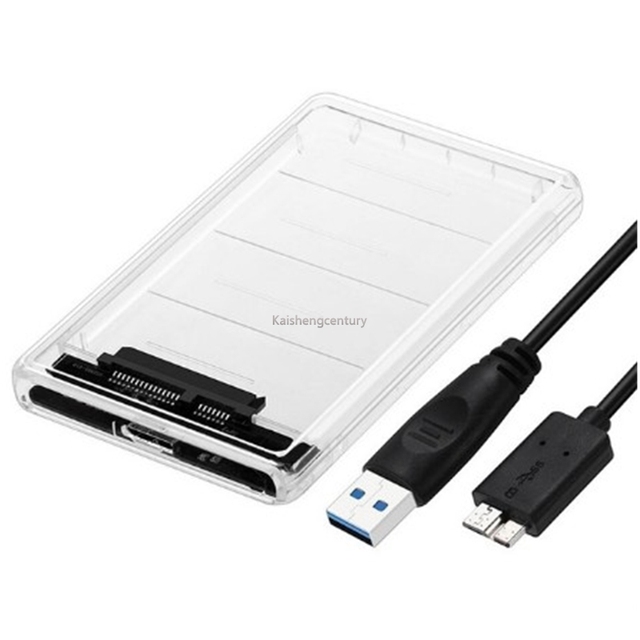 5Gbps 2.5'' Transparent HDD Case SATA 3.0 to USB 3.0 External Hard Disk Drive SSD Enclosure Box Support 2TB UASP Protocol