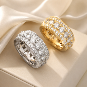 Bague unisexe entièrement pavée pour hommes et femmes, bijou de doigt tendance, unique et stylé - Product Image 3