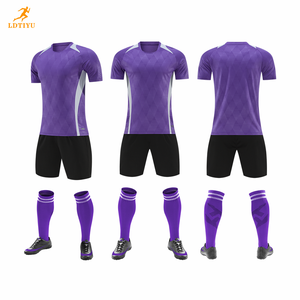 Seragam Klub Olahraga Tim Grosir Kustom, Set Jersey Printing Heat-Transfer, Seragam Sepak Bola Latihan Unisex, Kit Sepak Bola Pendek Cepat Kering - Product Image 1
