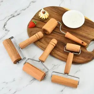 Wooden Rolling Pin Hand Dough Roller for Pastry Fondant Dough Chapati Pasta Baking Pizza Rolling-Pin Kitchen Tools