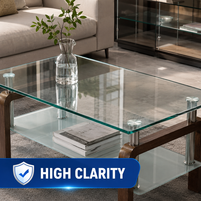 High Clarity Temperable Clear Float Glass Sheet 2Mm to 12Mm Flat Transparent Glass for Furniture Table Top Cabinet