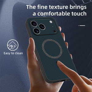 Funda <span class=keywords><strong>de</strong></span> Teléfono Mate <span class=keywords><strong>de</strong></span> Lujo con Textura Antipolvo para <span class=keywords><strong>iPhone</strong></span> 17 Air 16E 16 15 14 13 12 Pro Max 11 Plus, Cubierta Magnética para Carga Inalámbrica - Product Image 3