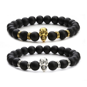 Men's Matte Onyx Lucky Buddha <strong>Bracelet</strong>,Gemstone Beads Yoga Meditation <strong>Chakra</strong> <strong>Bracelet</strong> - Product Image 2