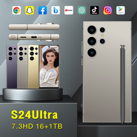 S24 Ultra, Teléfono Inteligente Desbloqueado de 7.3 Pulgadas, 4G+5G, Android 14, Deca Core, 16GB+1TB, Carga Rápida de 100W, Desbloqueo Facial, Español, 108MP HD