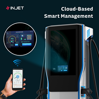 Cargador de CC para Vehículos Eléctricos INJET Ampax de 60kW-320kW, CCS1/CCS2/NACS, PLC de Desarrollo Propio, Nuevo, con OCPP 1.6J/2.0.1, Protección IP54