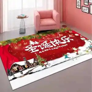 Tapis de sol super absorbant imperméable et imprimé pour la décoration de Noël fabriqué en usine pour les salles de bain d'hôtel