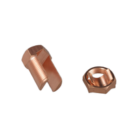 Pince de fixation pour ligne aérienne, type boulon fendu, haute résistance, réglable T/J, fixation murale, en laiton/cuivre, pour câble électrique aérien