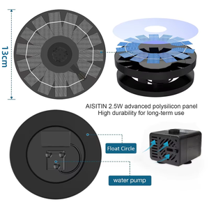 Nouvelle mise à niveau 0,5-10W Mini pompes à eau solaires Panneau <span class=keywords><strong>solaire</strong></span> autoportant <span class=keywords><strong>Fontaine</strong></span> pour bain d'oiseaux Étang Piscine Extérieur - Product Image 4