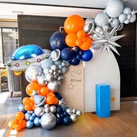 Ensemble de ballons avec ballon en aluminium OVNI et étoile argentée pour garçons, décorations de fête d'anniversaire sur le thème de l'espace, astronaute, galaxie