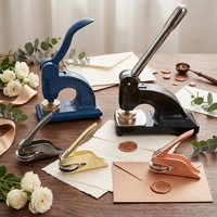 Embosseur de bureau personnalisé robuste, tampon d'embossage en métal avec logo personnalisé pour les enveloppes en papier et les invitations de mariage