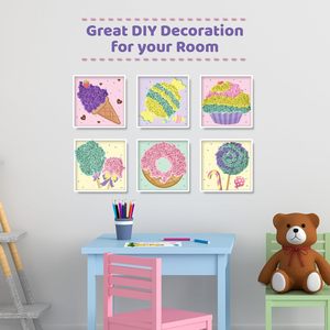 Thời thơ ấu DIY Craft Art Kit Poke trong vui vẻ nghệ thuật candyland hoa nhấn poking Kit cho thanh thiếu niên mới bắt đầu trẻ em - Product Image 5